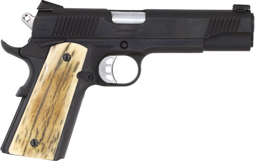 Tyler Gun Works 1911 45 ACP, 5″ Barrel, Black, Mammoth Ivory Grip, 7rd