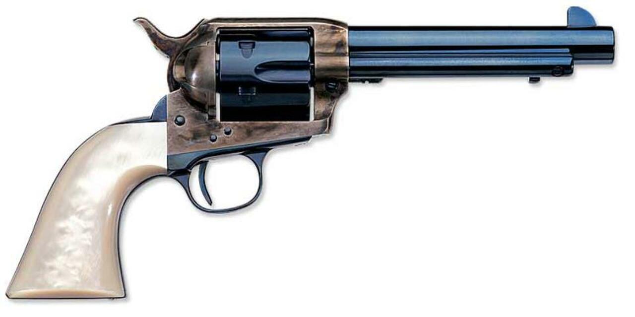 Uberti 1873 Cattleman Charcoal, .45 Colt, 7.5″, Pearl Grips, Charcoal Blue Finish