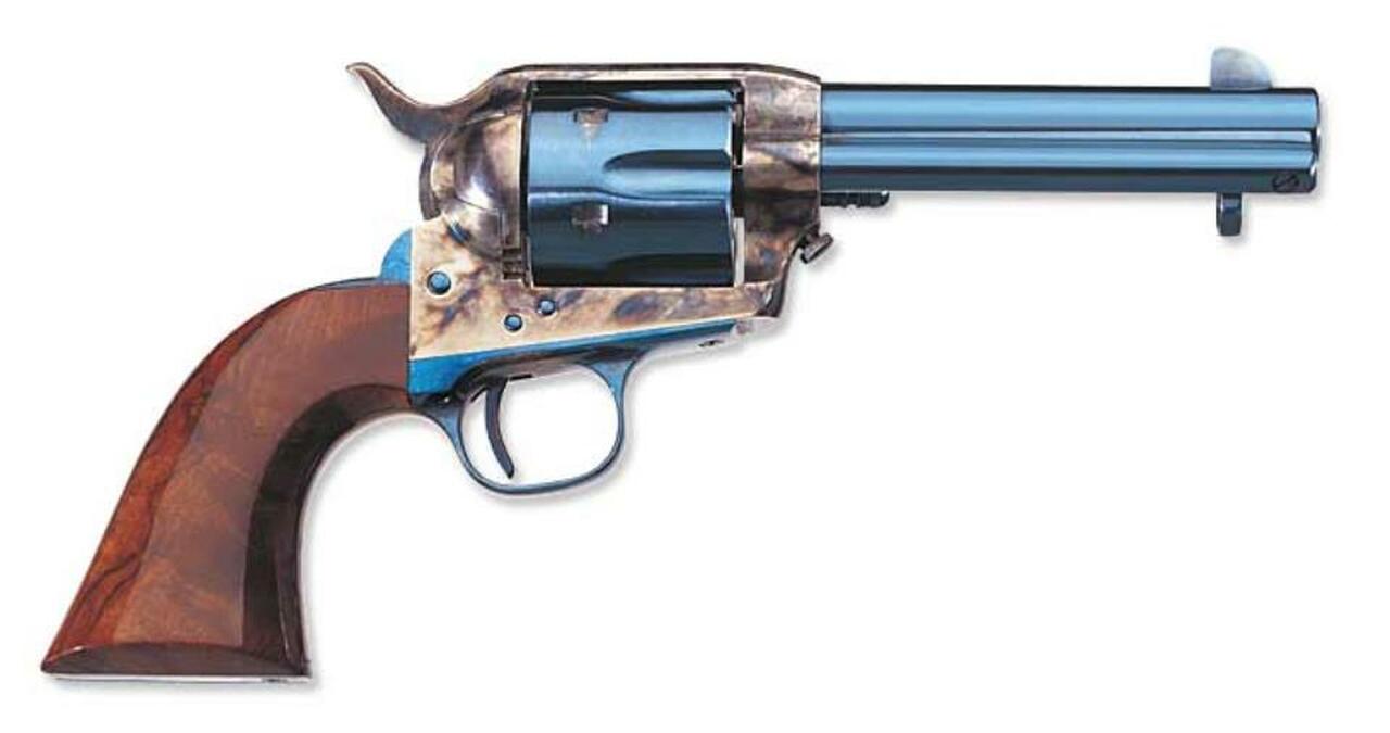 Uberti 1873 Cattleman OM Charcoal Blue, Cavalry Markings, .45 Colt, 7.5″
