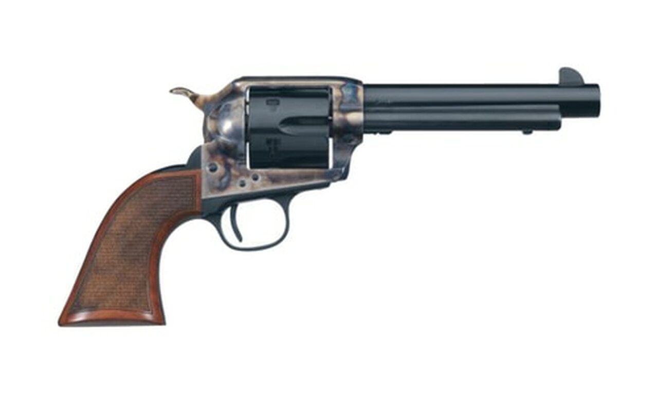 Uberti 1873 El Patron Competition, .45 Colt, 4.75″ Barrel, 6rd, Blued, Case-Hardened