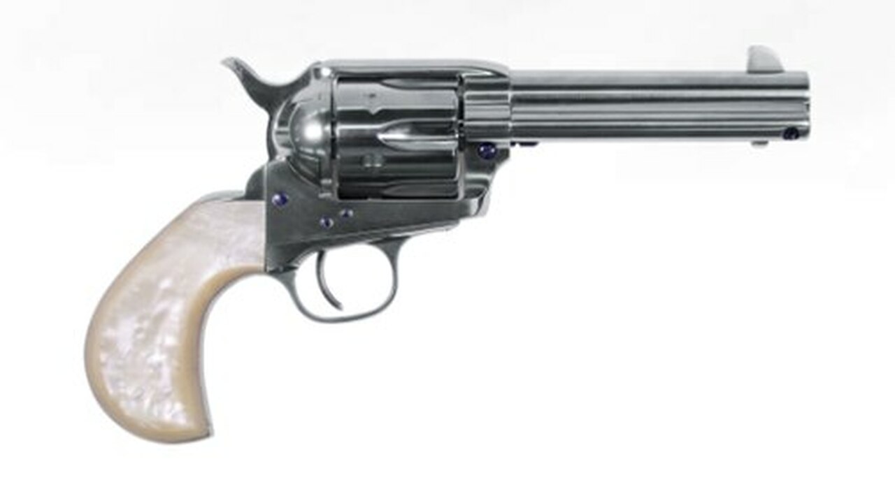 Uberti Doc 1873 Single Action Cattleman New Model, .45 Colt, 4.75″, Nickel-Plated