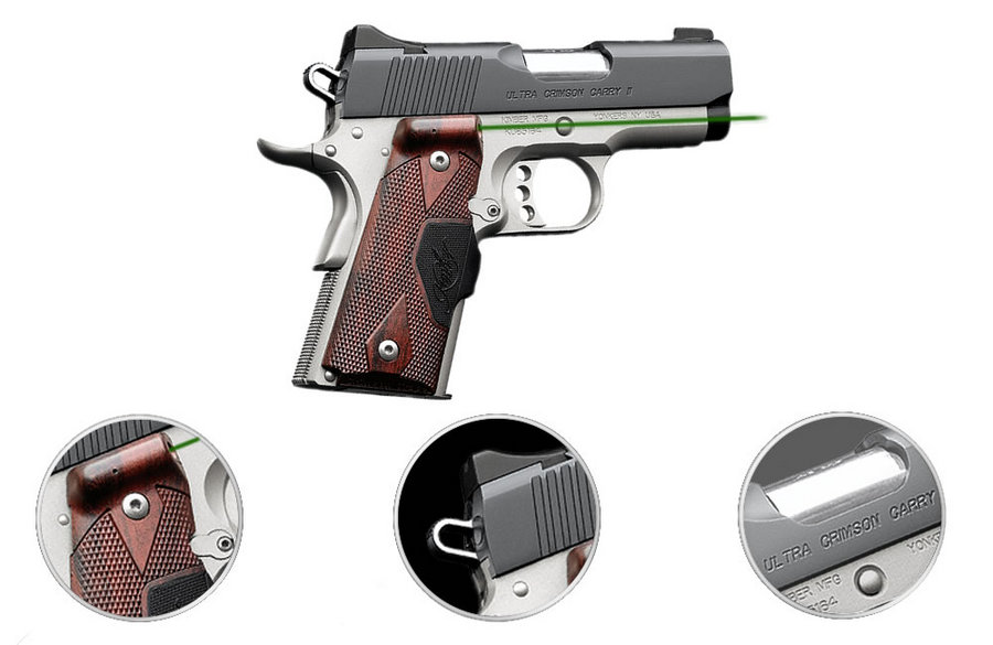Ultra Crimson Carry II 45 ACP 1911 Pistol with Green Crimson Trace Lasergrip