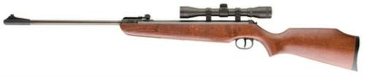 Umarex Ruger Air Hawk Rifle .177 Pellets, 18.7″ Blued Barrel, Dark Hardwood Ambi Stock, 4X32mm Scope