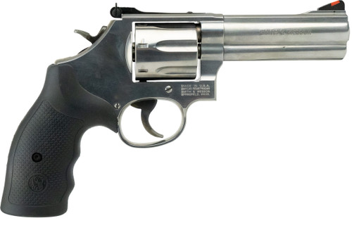 *USED* Smith & Wesson 686 Plus 357 Magnum 4″ Barrel, Silver, Black Synthetic Grip, 7rd