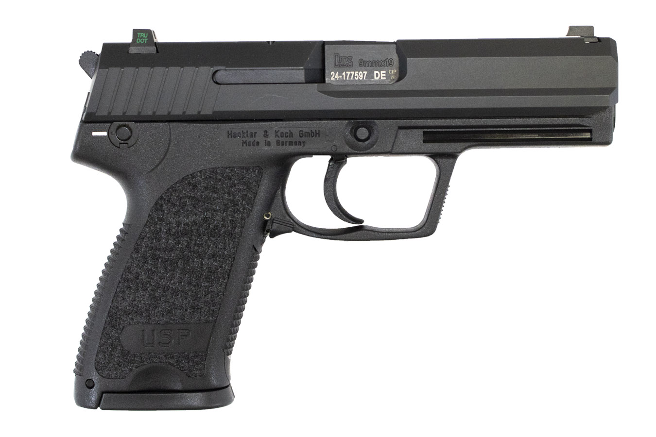 USP V1 9mm DA/SA Pistol with Safety/Decocking Lever and Night Sights