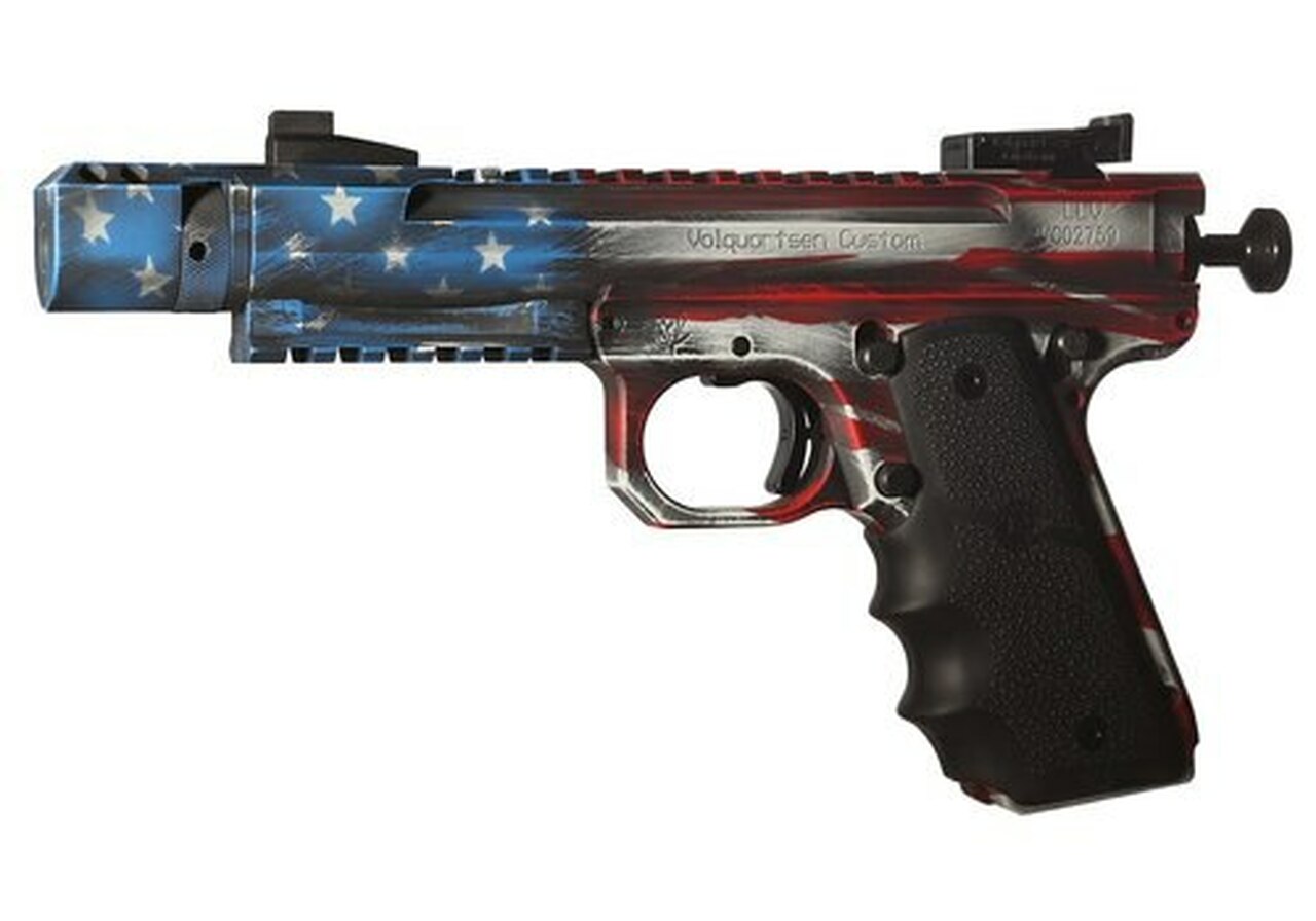 Volquartsen American Flag Scorpion .22 LR, 4.5″ Barrel, 1911 Style Frame, 10rd