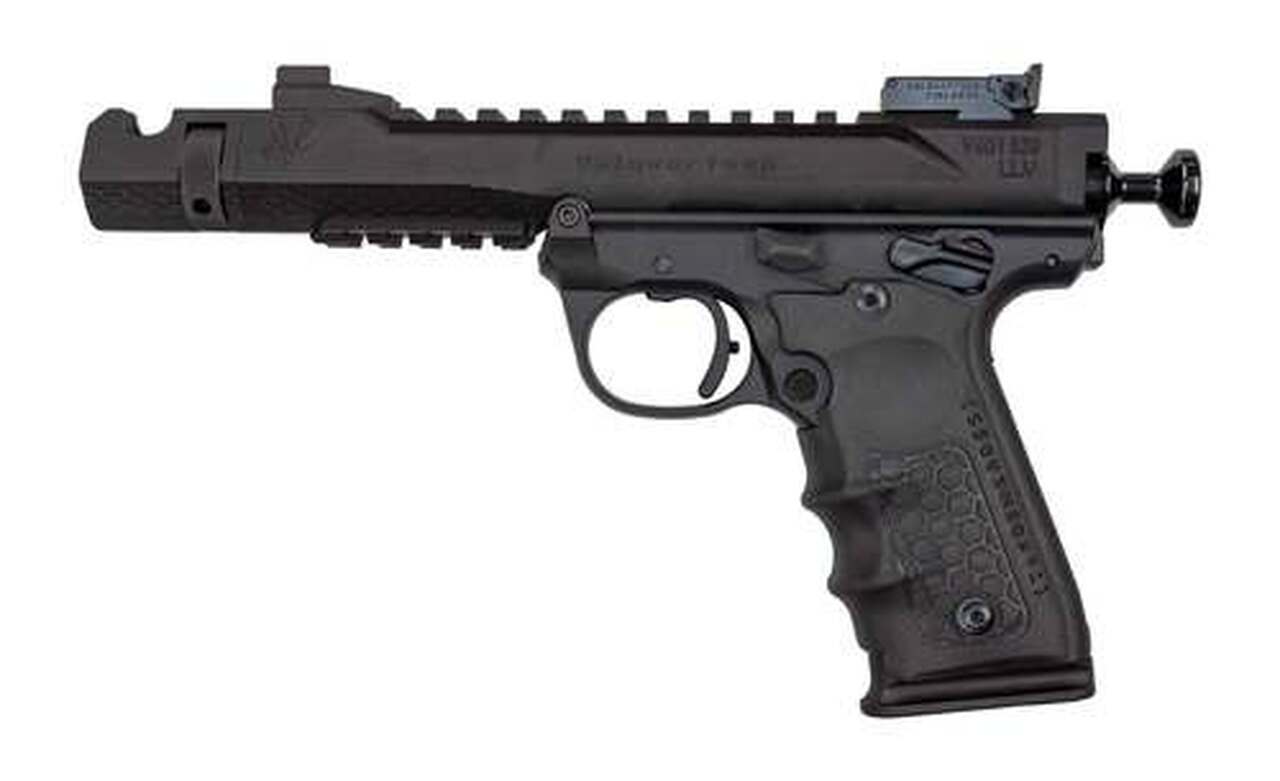 Volquartsen Black Mamba .22 Long Rifle, 4.5″ Barrel, Target Sights, hiveGrips, Black, 10rd