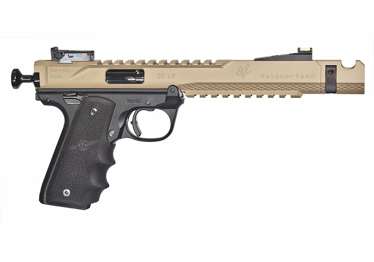 Volquartsen Black Mamba, 6″ Barrel, Hi-Viz Front Sight, Single Port Comp, Cerakote, Flat Dark Earth