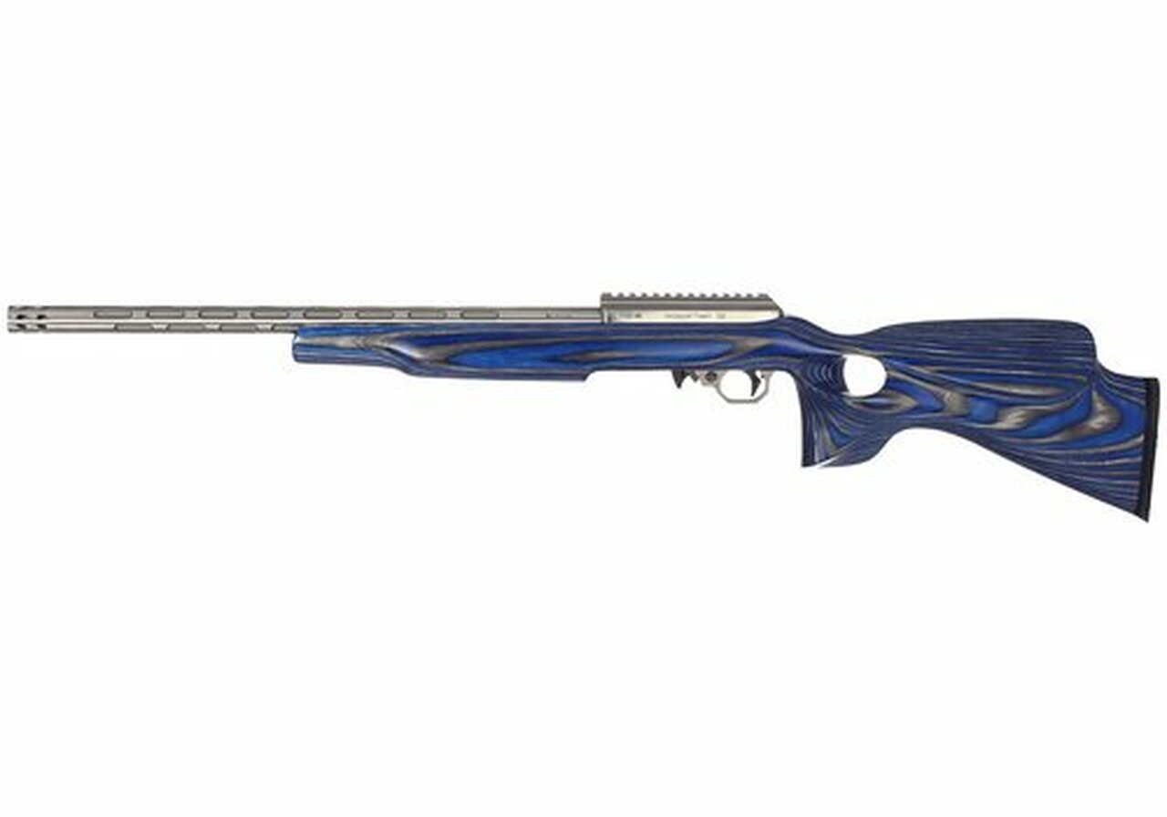 Volquartsen IF-5 .22 LR, 20.5″ Threaded Barrel, Blue Laminated Thumbhole Silhouette, 8rd