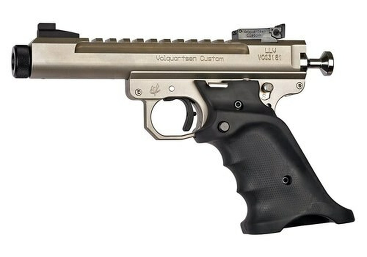 Volquartsen Scorpion .22 LR, 4.5″ Barrel, MKIII Style, Volthane Grips, Silver