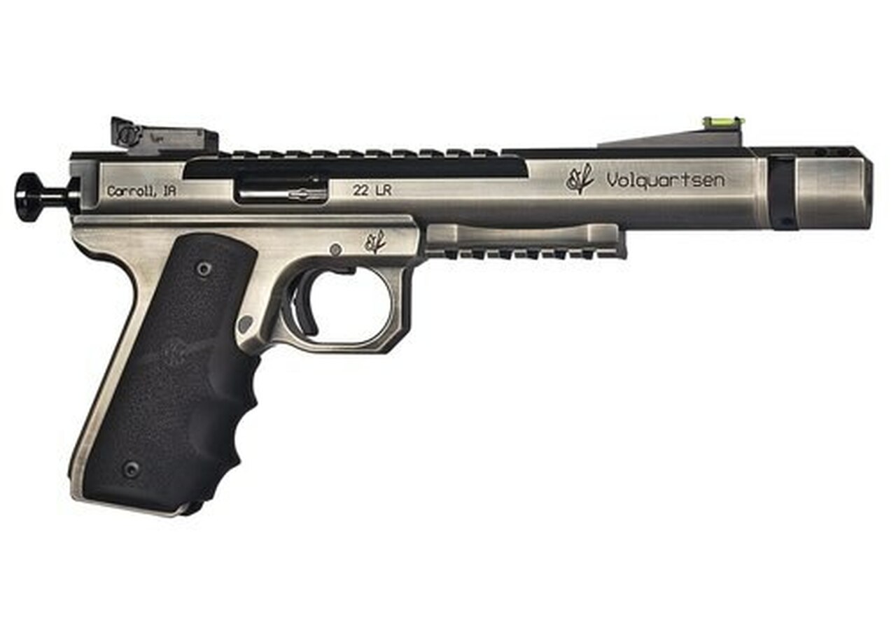 Volquartsen Scorpion .22 LR, 6″ Barrel, 1911 Style Target Frame, Battleworn Finish