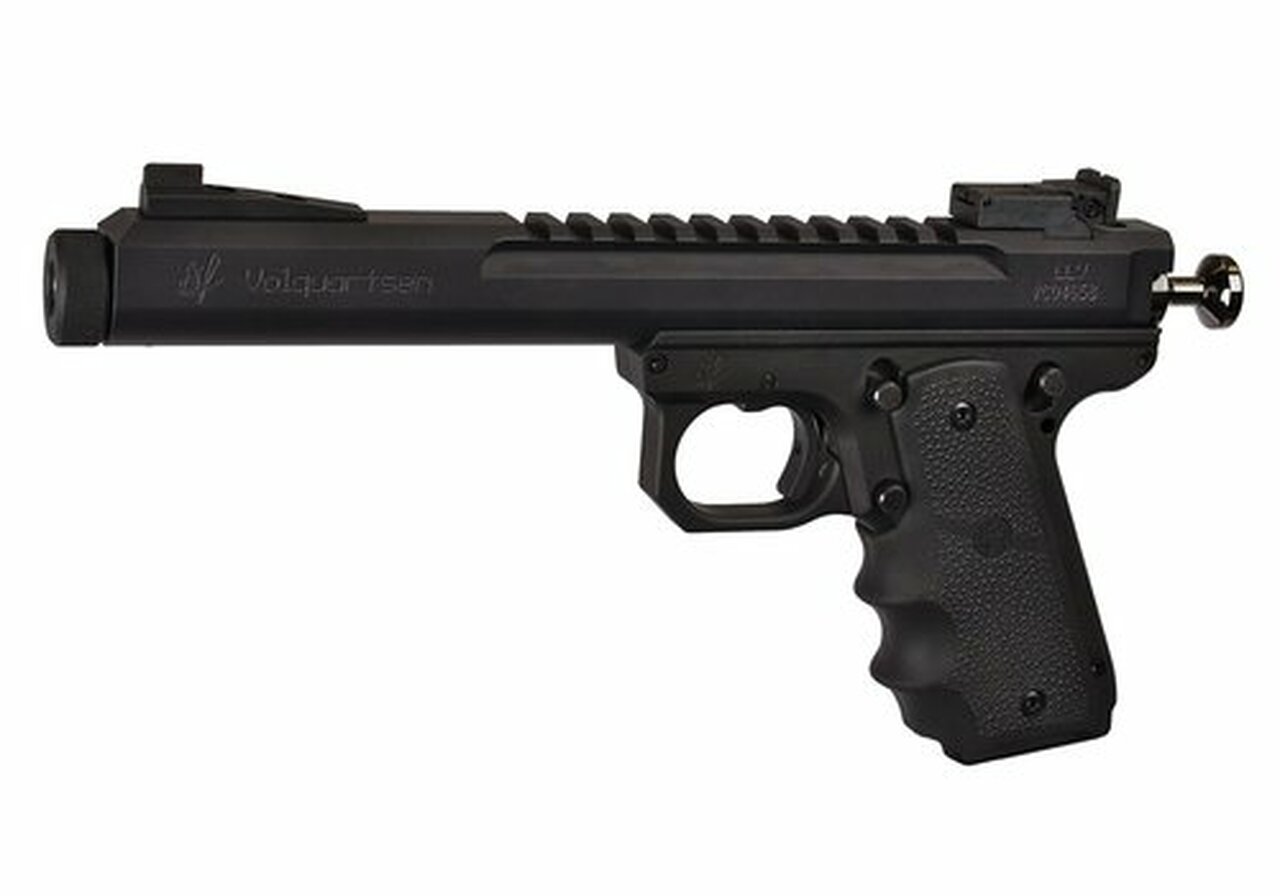 Volquartsen Scorpion .22 LR, 6″ Barrel, Hogue Grips, Target Sights, Black