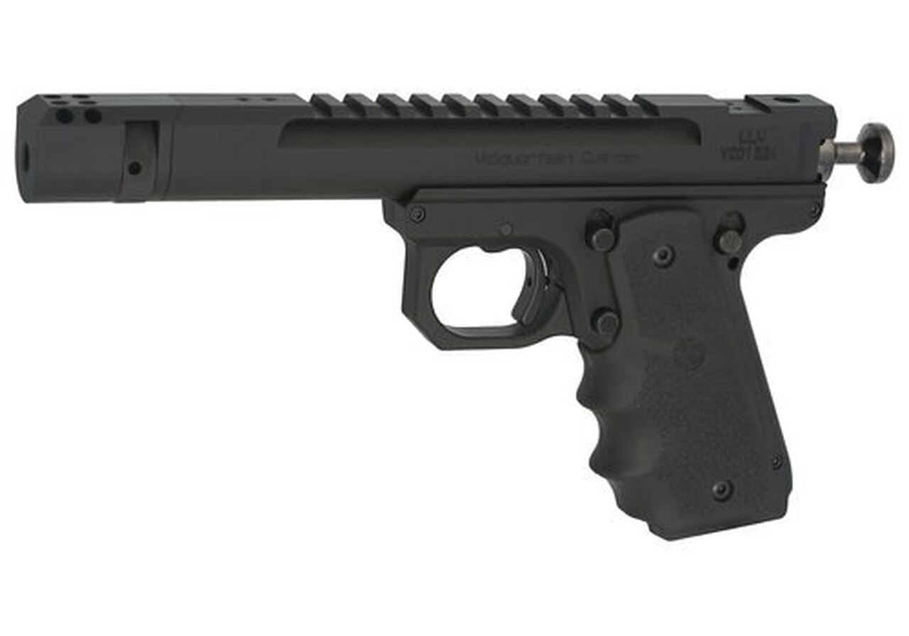 Volquartsen Scorpion Open Model .22 LR, 4.5″ Barrel, 1911 Style Frame, Compensator, Hogue Grips, Black