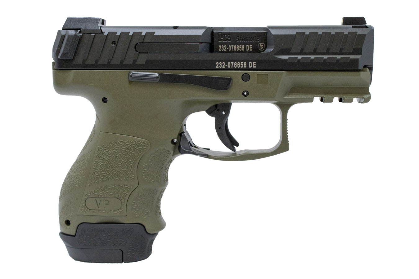 VP9SK Subcompact 9mm Pistol with OD Green Frame and Night Sights