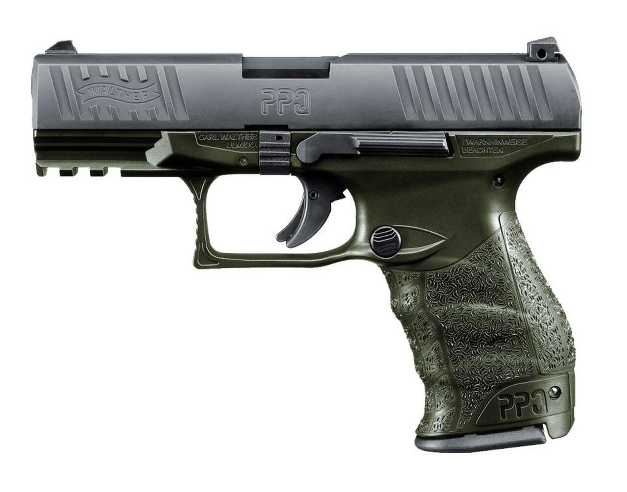 Walther Arms PPQ M2 9mm 4″ Barrel OD Green Frame 15rd Mags