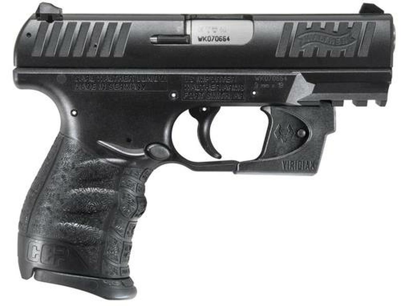 Walther CCP 9MM 3.5″ Barrel, Viridian Red Laser 8rd Mag