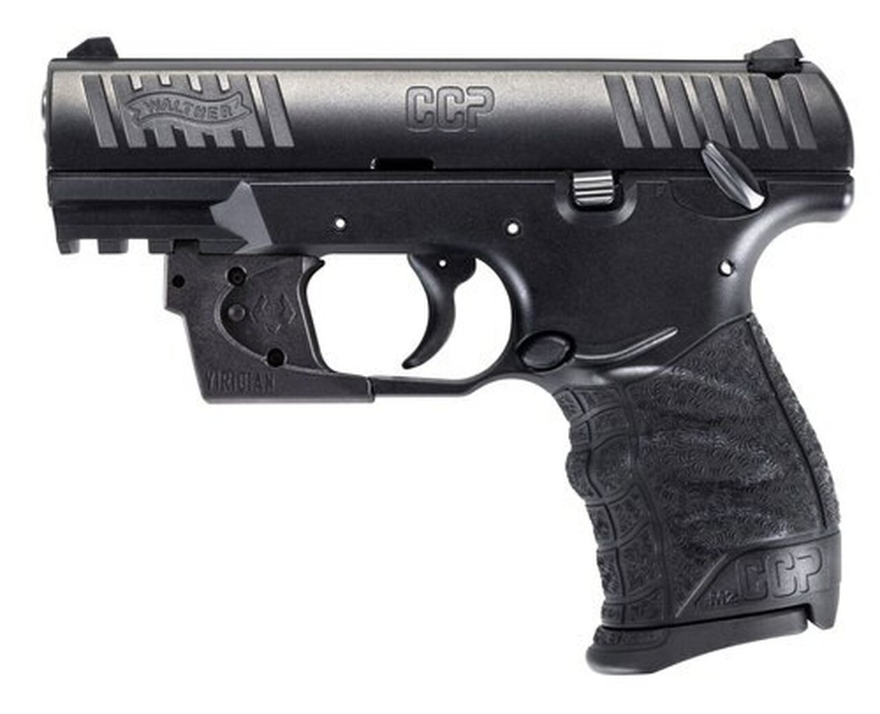 Walther CCP M2, 9mm, 3.54″ Barrel, 8rd, Black, Viridian Red Laser
