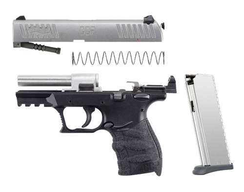 Walther CCP M2+ 9mm, 3.54″ Barrel, SS Slide, Black Frame, 8rd
