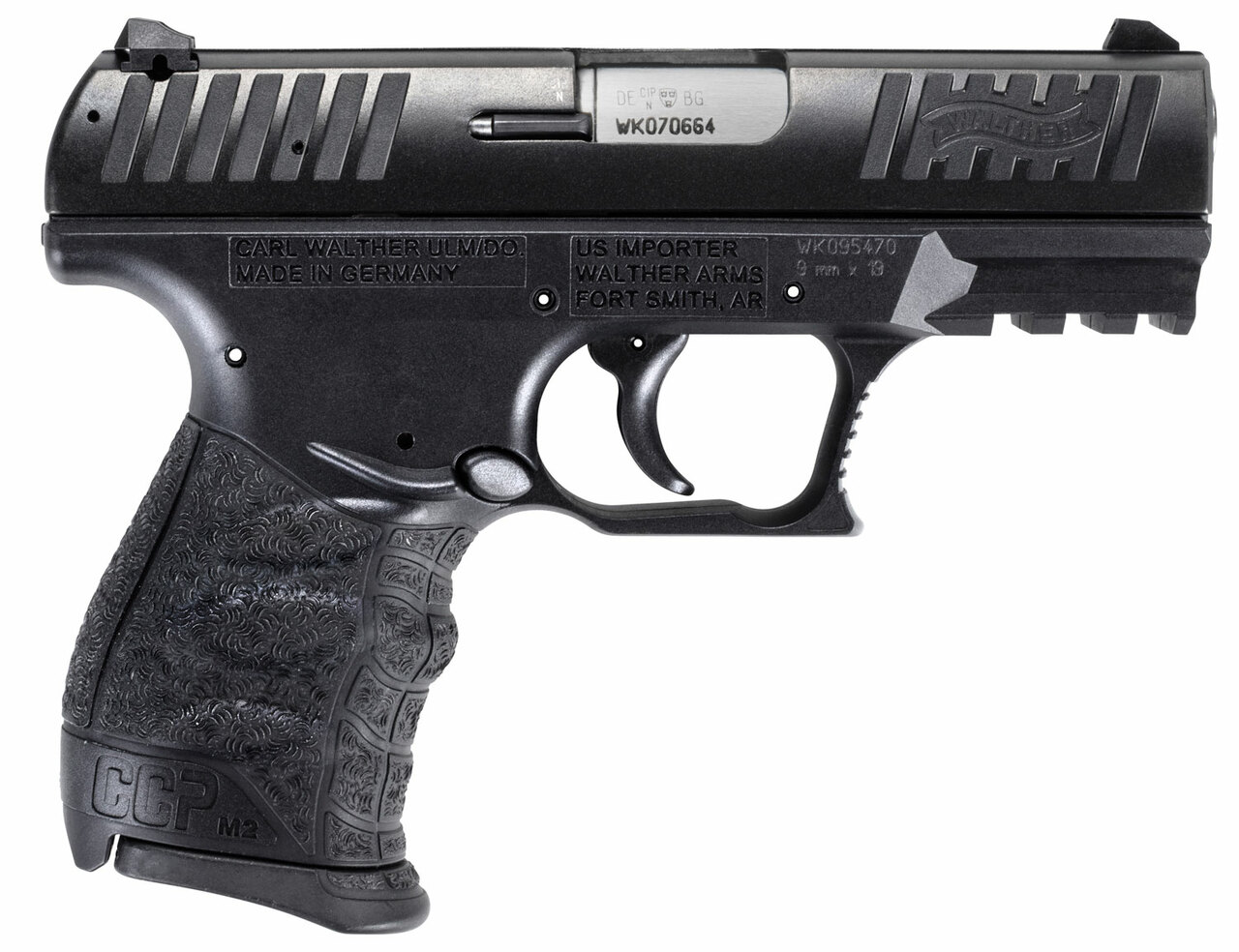 Walther CCP M2 Compact 9mm, 3.5″ Barrel, Manual Thumb Safety, Black, 8rd