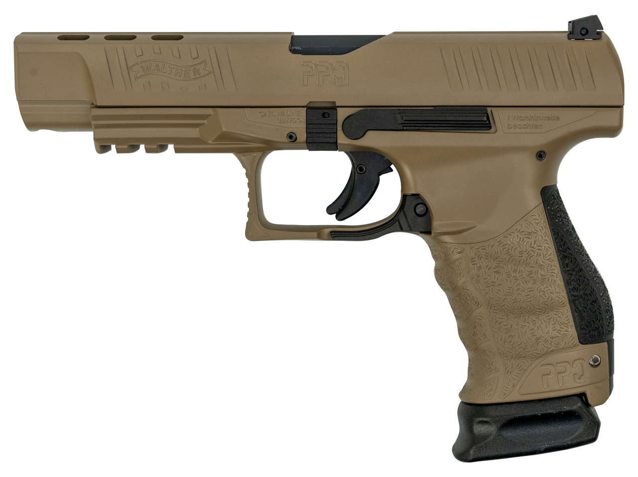 Walther Limited Production PPQ Classic 9mm, 5″ Barrel, Full Coyote Tan, 2x 15rd