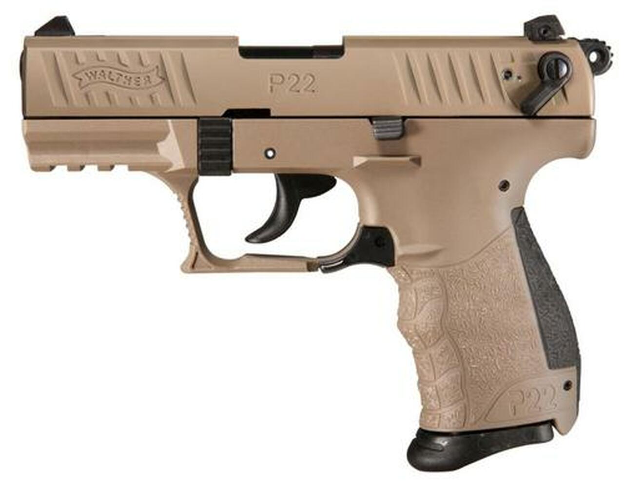 Walther P22 QD 22 (LR) 3.42″ Barrel Flat Dark Earth 10rd Mag