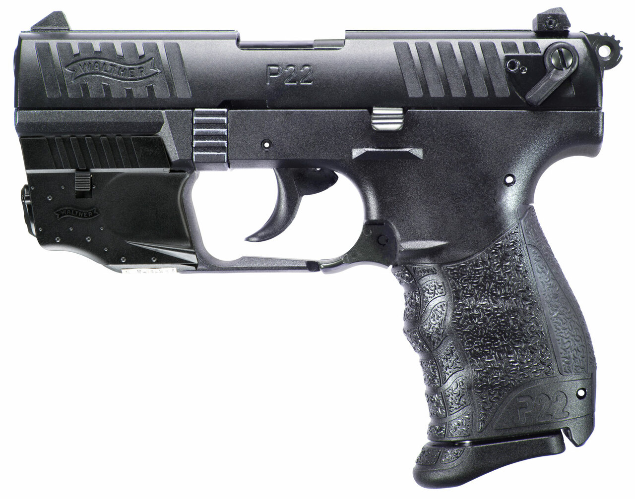 Walther P22 QD, .22 LR, 3.42″ Barrel, Red Laser, Black, 10rd
