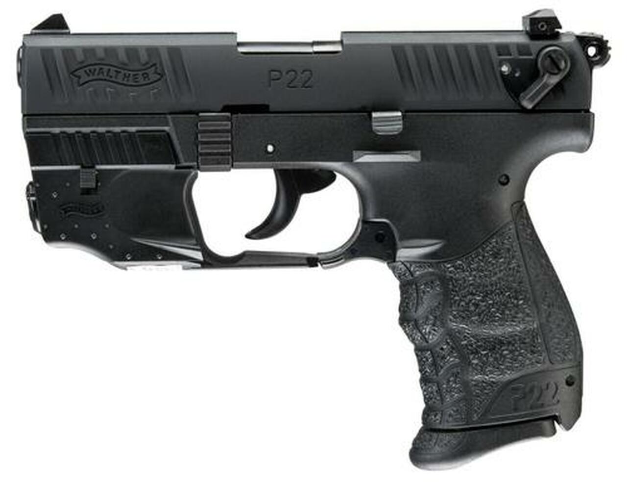 Walther P22 QD, Laser 22LR 3.42″ Barrel Black 10rd Mag