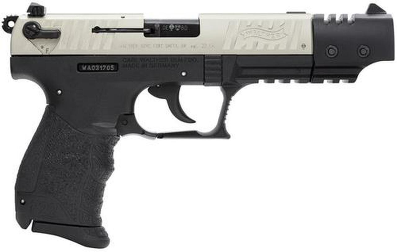 Walther P22 Target .22 L.R. 5″ Barrel Nickel 10 Round, 2 Mags
