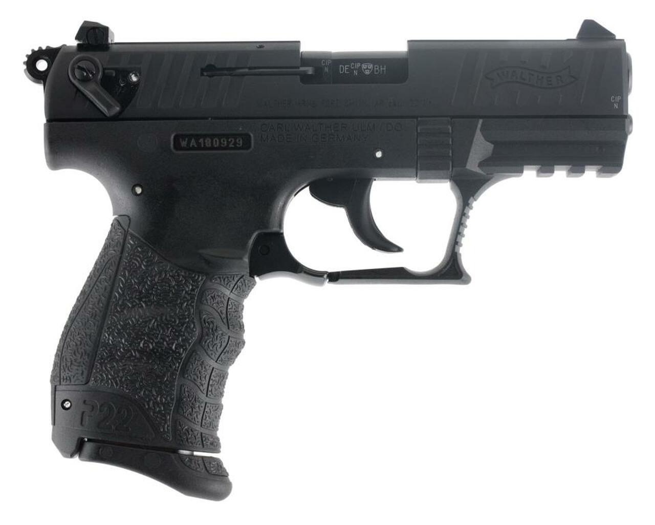 Walther P22QD .22LR 3.42″ Threaded Barrel Black Picatinny Rail 10rd Mag