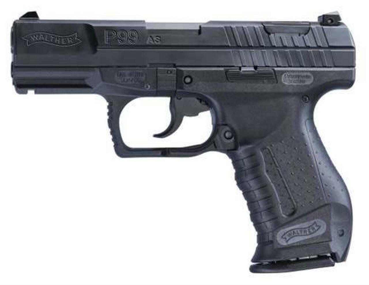 Walther P99 Adj Sights 9mm 4″ Barrel Black 10rd Mag Mass Compliant