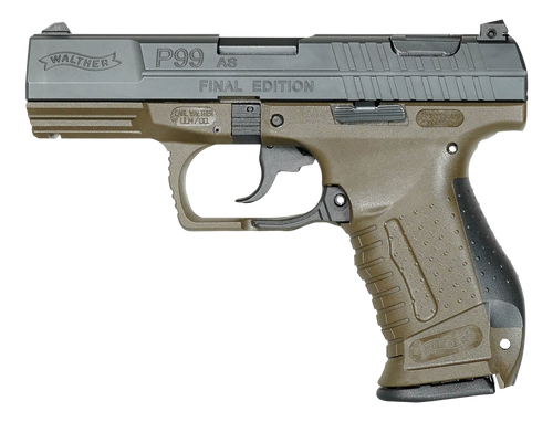 Walther P99 Full Size, 9mm, 4″ Barrel, Olive Drab Green, Fixed Sights, 10rd