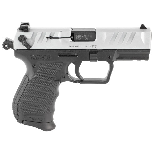 Walther PDP 380 ACP, 3.7″ Barrel, Black Frame, Nickel Slide, Manual Safety, 9rd