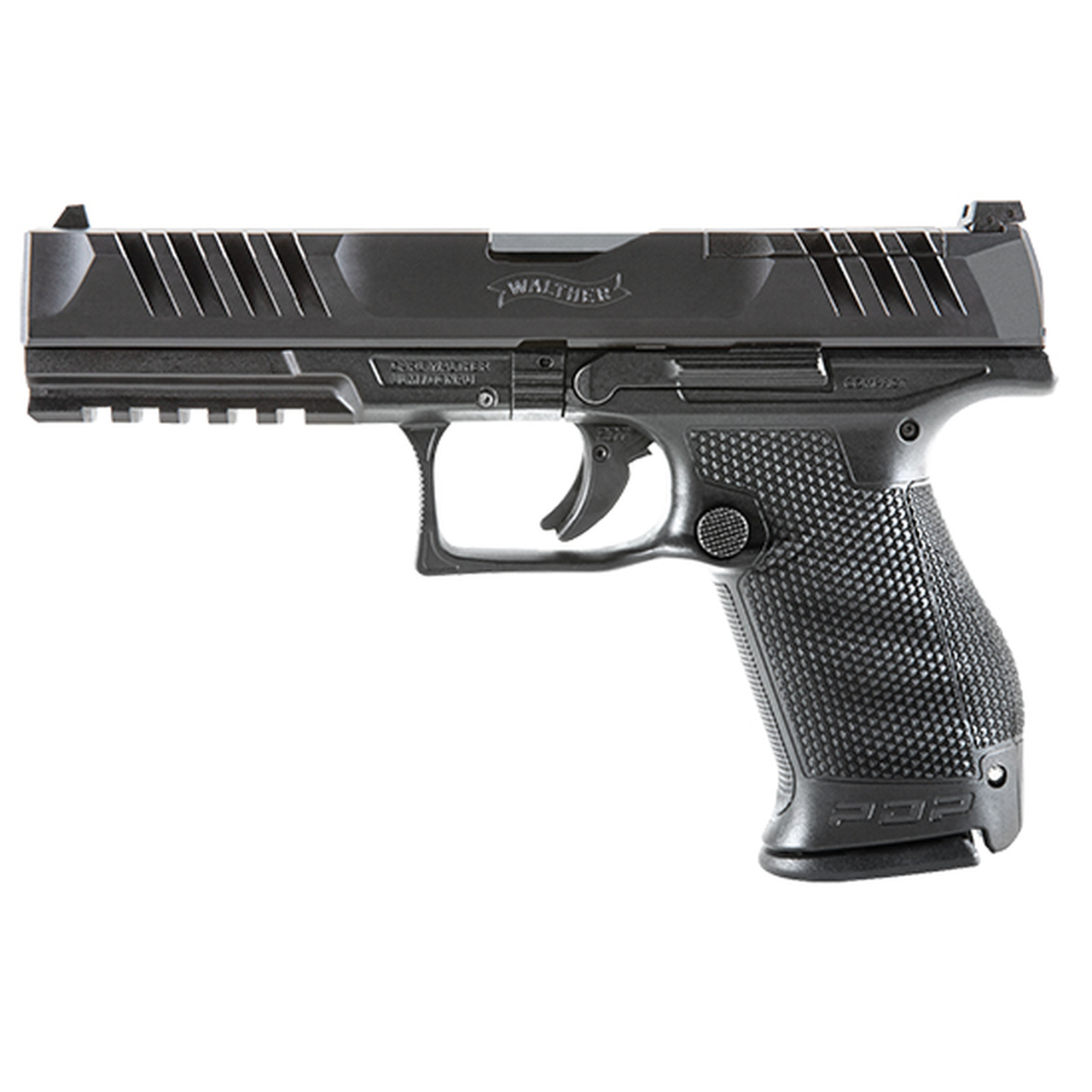 Walther PDP Compact 9mm, 5″ Barrel, Optics Ready, Black, 15rd