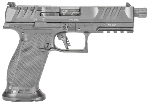 Walther PDP Pro Full Size 9mm, 5.1″ Threaded Barrel, Black, Optics Ready, 10rd