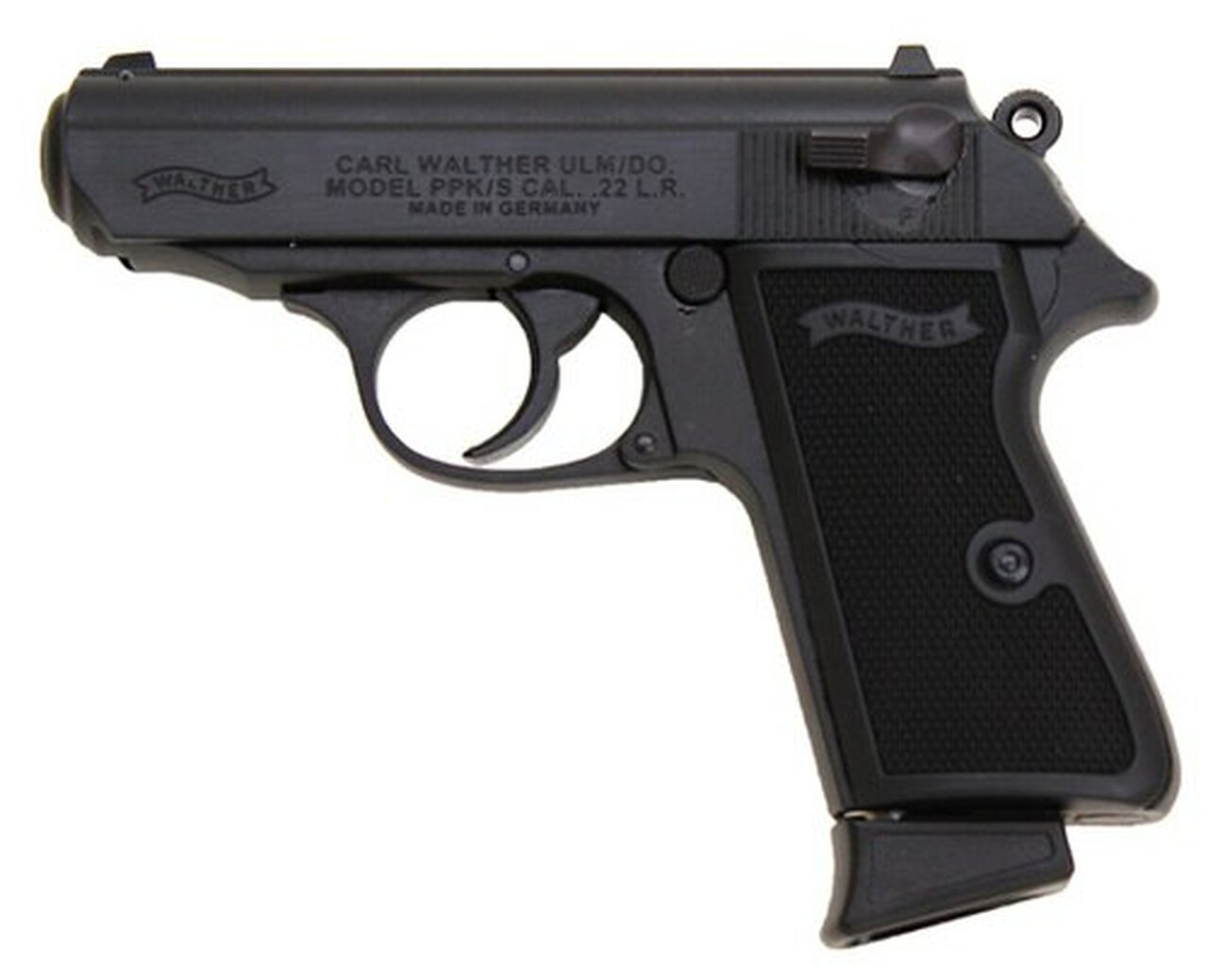Walther PPK/S *Certified Used* .22 LR, 3.35″ Barrel, Fixed Sights, Black, 10rd