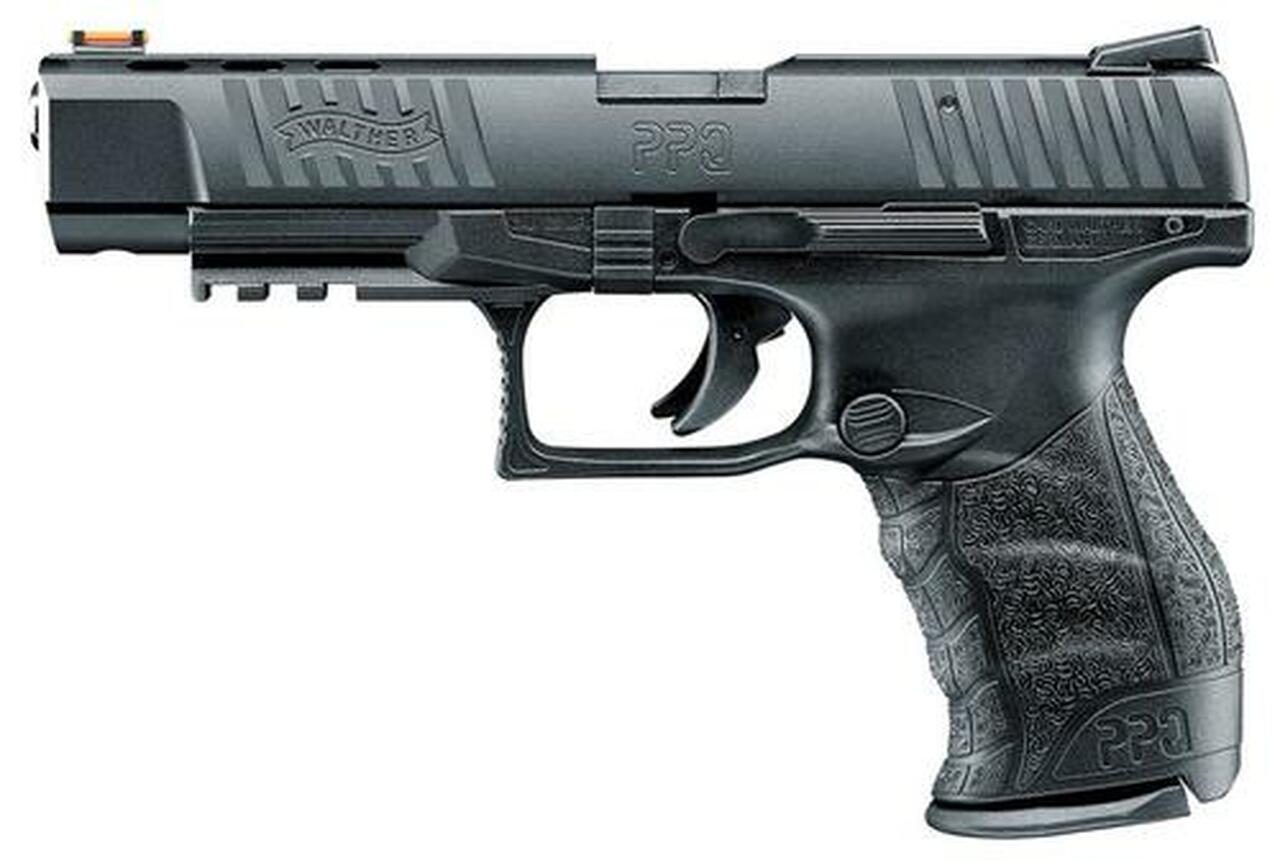 Walther PPQ M2 .22 L.R. 5″ Black 10 Round, Fiber Optic Front Sight 1 Mag