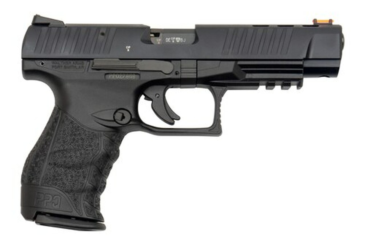 Walther PPQ M2 .22 L.R. 5″ Black 12 Round, Fiber Optic Front Sight 1 Mag, BLEM