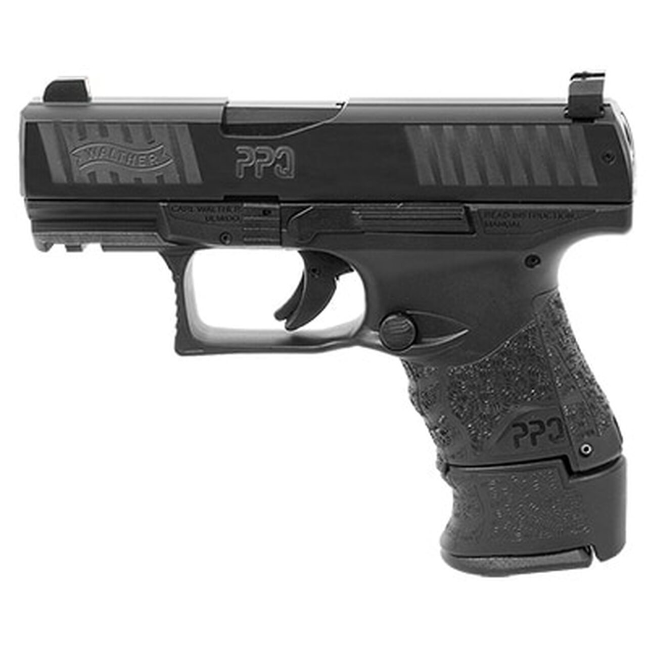 Walther PPQ M2 Sub-Compact, 9mm, 3.5″ Barrel, 10rd/15rd, Night Sights, Black