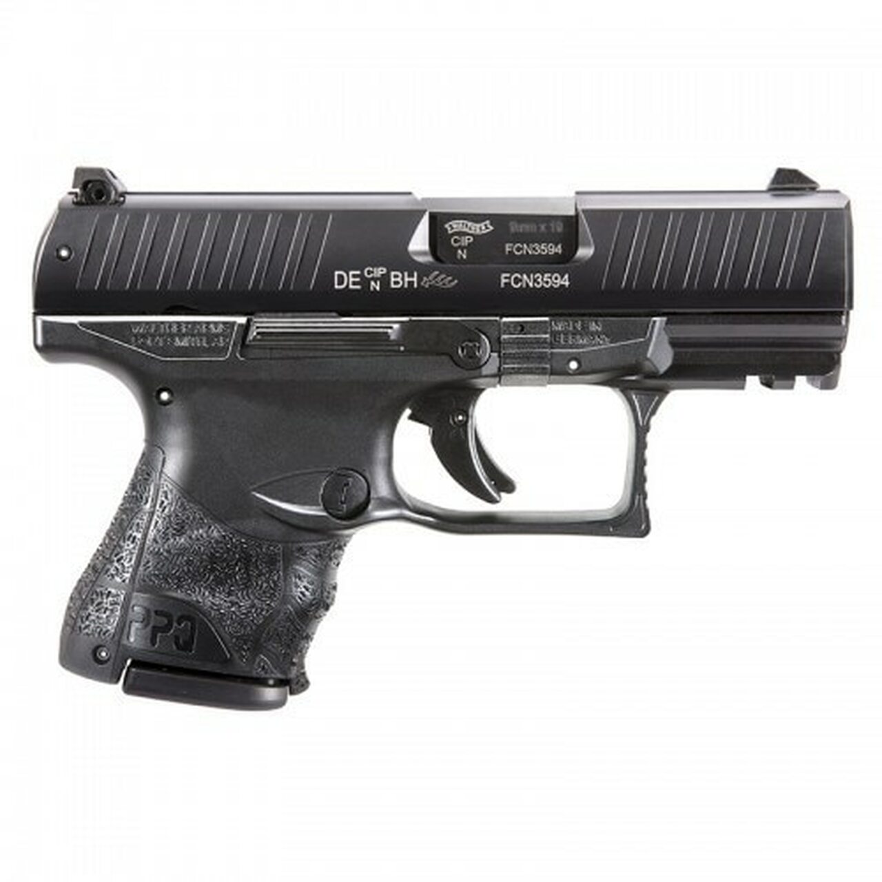 Walther PPQ M2 Sub-Compact, 9mm, 3.5″ Barrel, 10rd, Night Sights, Black