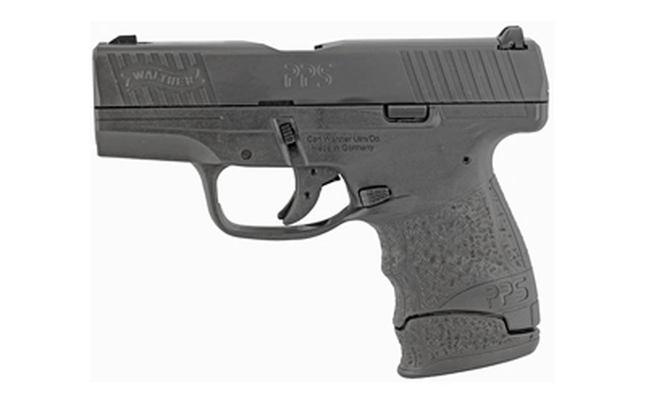 Walther PPS M2 9mm, 3.2″ Barrel, 3-Dot Adj. Rear, Black Tenifer, 7rd Mag