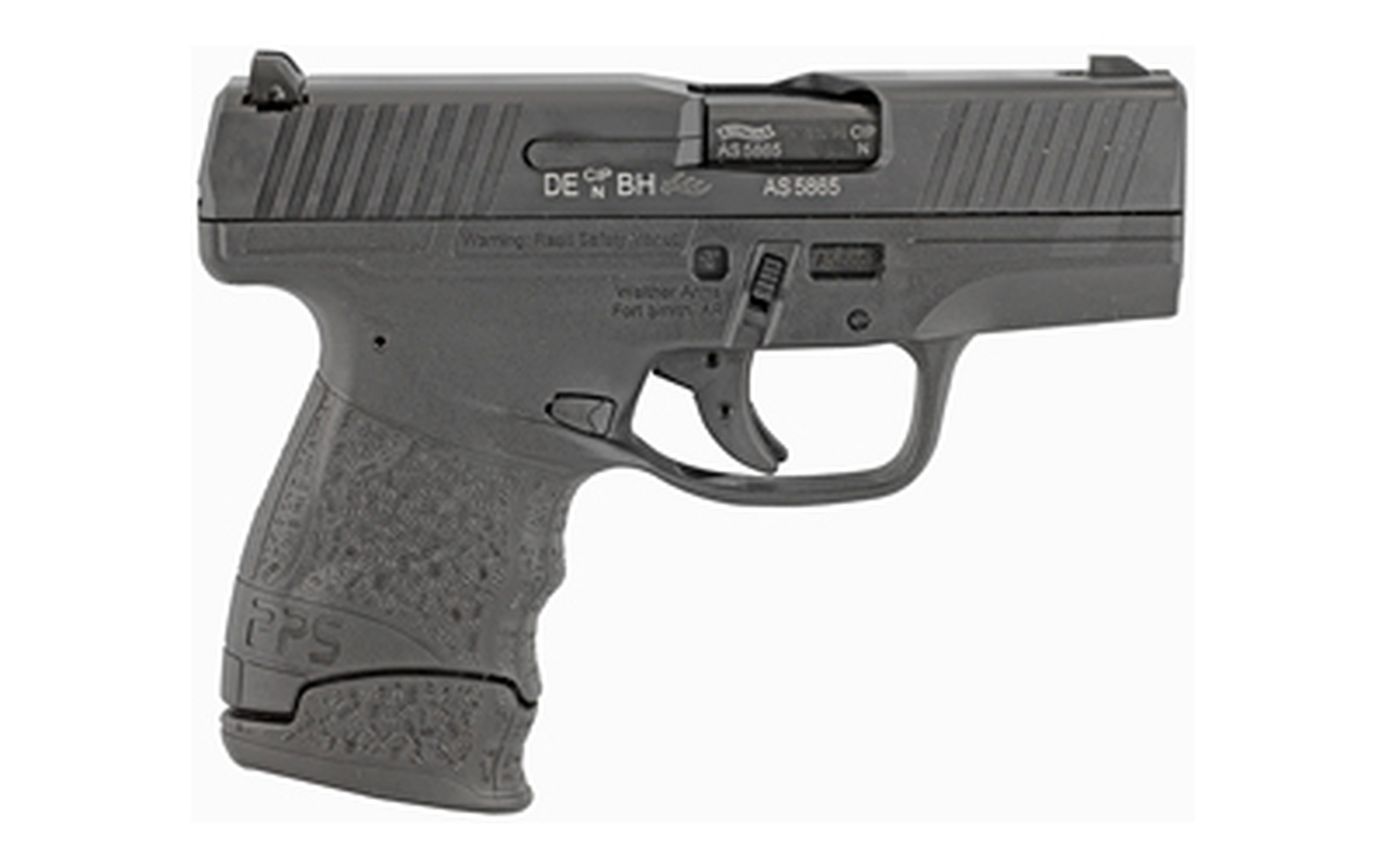 Walther PPS M2 9mm, 3.2″ Barrel, 3-Dot Adj. Rear, Black Tenifer, 7rd Mag