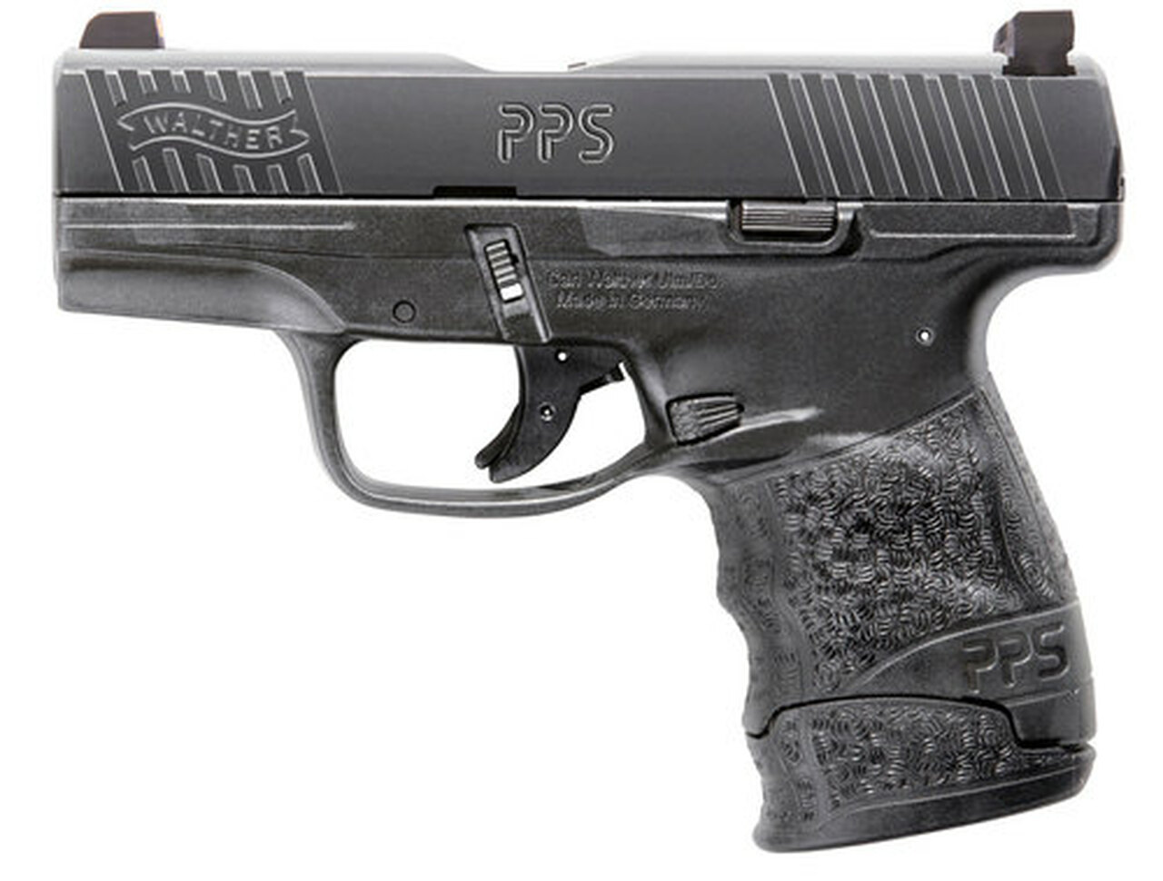 Walther PPS M2 9mm, 3.2″ Barrel, XS F8 Night Sights, Black, 6rd/7rd