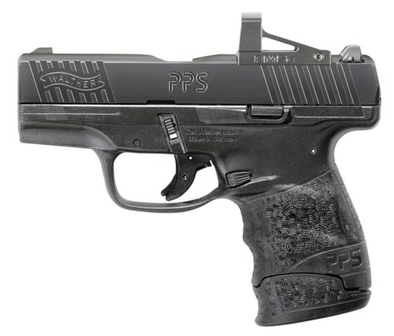 Walther PPS M2, Optic 9MM, 3.2″ Barrel, RMSc Red Dot Optic 6 & 7rd Mag