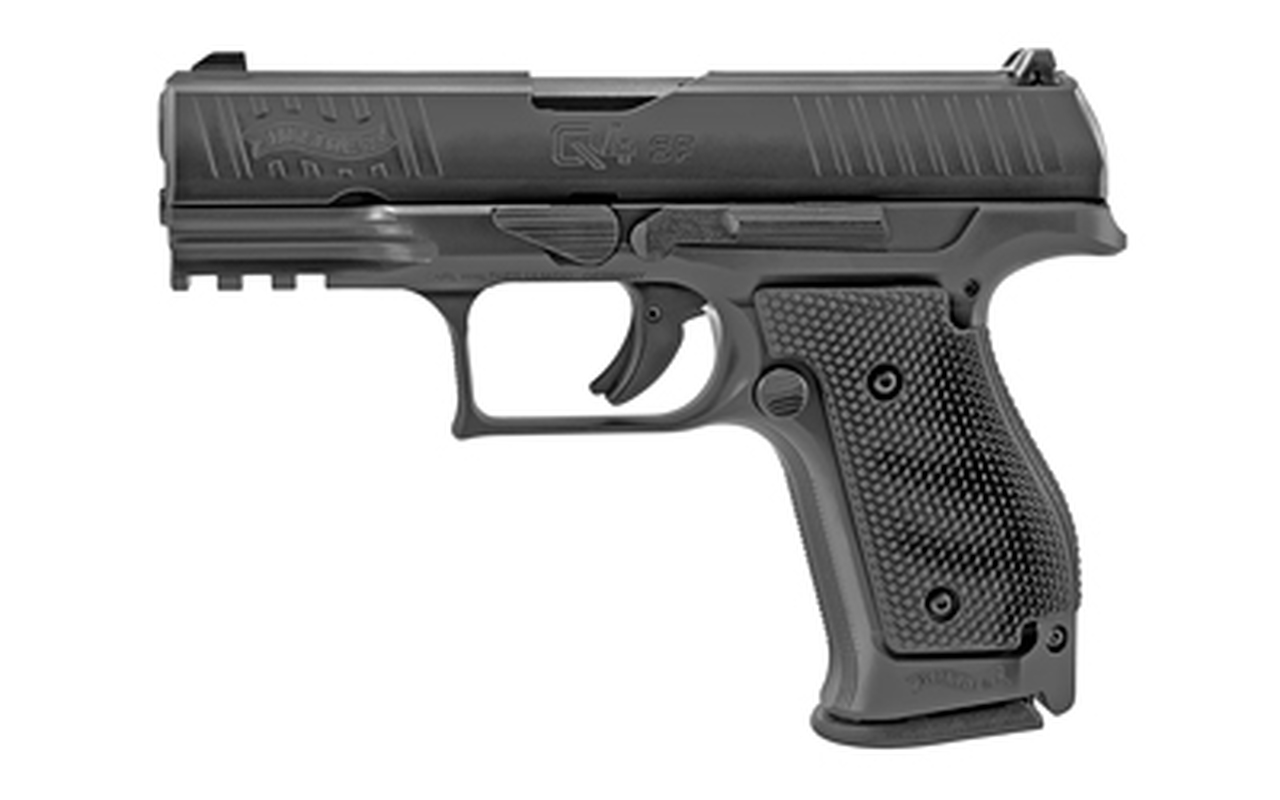 Walther Q4 Steel Frame 9mm, 4″ Barrel, Fixed Sights, Black, 2x 15rd