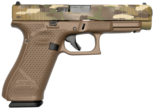 Weapon Works Glock 47 Gen 5 9mm, 4.49″ Barrel, Multi Camo Slide, Flat Dark Earth Frame, 17rd