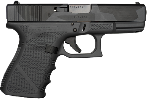 Weapon Works Glock G19 Gen 3 9mm, 4.02″ Barrel, Urban Dazzle Grey Mesh Stippling, 15rd