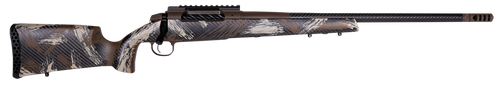 Weatherby 307 Alpine CT 28 Nosler, 24″ Threaded Barrel, WYO Brown & Backpack Brushed Accents, Brown Rec, 3rd