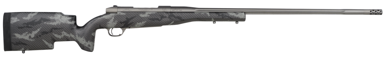 Weatherby Mark V Accumark Pro 30-378 Weatherby Mag, 26″ Carbon Fiber, Gray Sponge Patterns, Gray Cerakote, Left Hand, 3rd