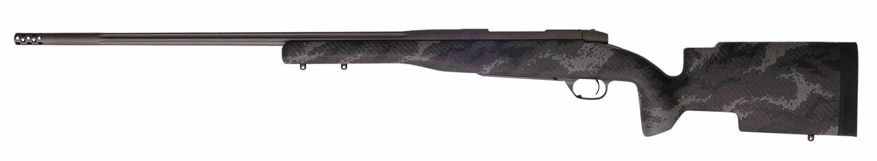 Weatherby Mark V Accumark Pro, Bolt Action, 6.5 Weatherby RPM, 26″ Barrel, Black With Gray Sponge Finish, Carbon Fiber Stock, 4Rd