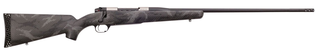 Weatherby Mark V Back Country Titanium 257 Weatherby Mag, 26″ Barrel, Carbon Fiber Gray Sponge Patterns, Graphite Black Cerakote, 3rd